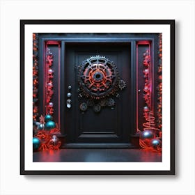 Christmas Door 157 Art Print