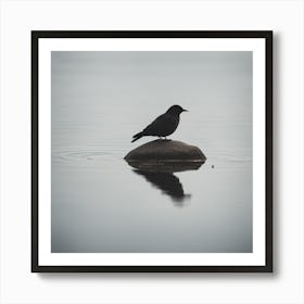 Bird On A Rock Art Print