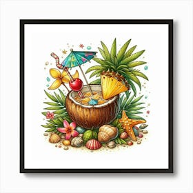 Tropical cocktail 9 Art Print