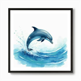 Dolphin Jumping In The Water 1 Art Print