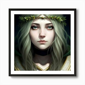 Portrait Of A Young Woman Art Print