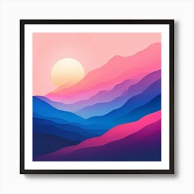 Abstract Mountain Landscape 8 Art Print