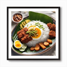 The National Dish of Malaysia: Nasi Lemak Ready to Enjoy Art Print