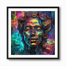 Psychedelic Portrait Art Print