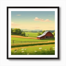 Farm Landscape 35 Art Print