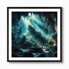 Cave Of Light Art Print