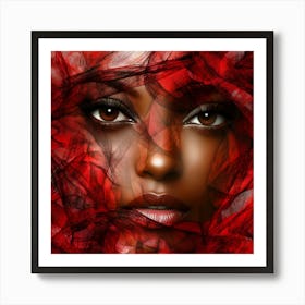 Black Girl With Red Hair 1 Art Print