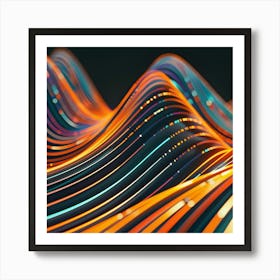 Abstract Wave Pattern 3 Art Print