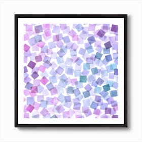 Confetti Plaids Very Peri Purple Square Art Print