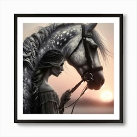 Creative Horse Beauty Illustration Nr 67 Art Print