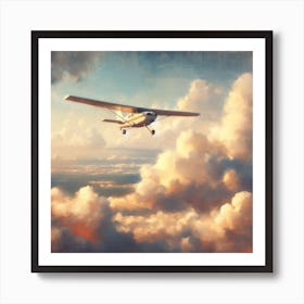 Airplane In The Sky Art Print