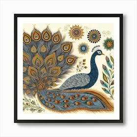 Peacock Canvas Print Art Print