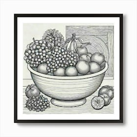 Fruit Bowl 1 Art Print