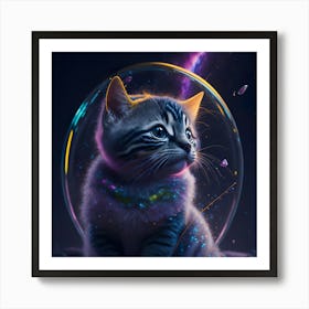 Cat Galaxy (107) Art Print