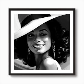 Black And White Portrait 4 Art Print