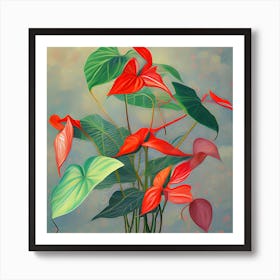 Anthurium Flowers 2 Art Print