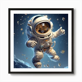 Astronaut In Space 5 Art Print