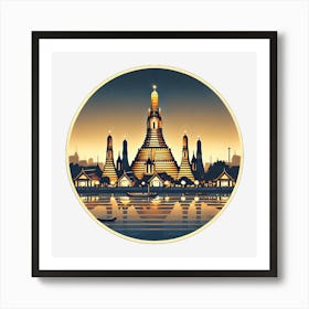 Wat Arun Temple Building Landmark Art Print