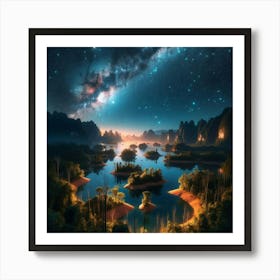 Milky Landscape Art Print