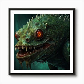 Lizard Monster Art Print