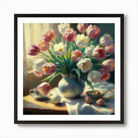 Tulips In A Vase 3 Art Print