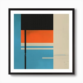 Abstract Painting Retro Vibe, Color Watercolor Modernist Art Art Print