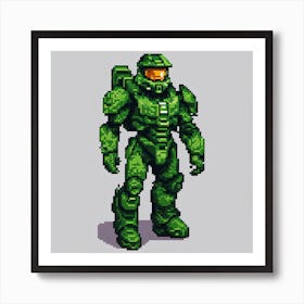 Halo Pixel Art Art Print