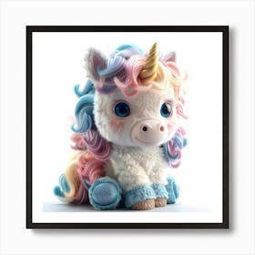 Unicorn Plush Toy Art Print