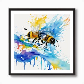 Bee Splash Art Print