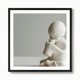 Child Drinking From A Bottle Art Print