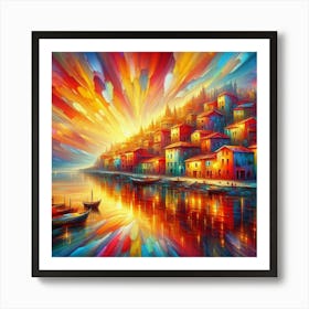 Sunset In The City Art Print