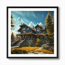 Cabin In The Woods Art Print