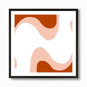 Minimal Wavy Abstract Painting Art Print