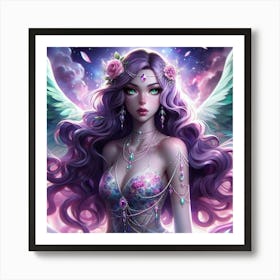 Angel Hd Wallpaper Art Print