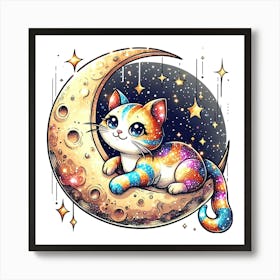 Feline Cat Creative Artwork Illustration 35 Art Print