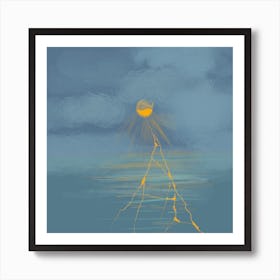 Kintsugi- Lightning In The Sky Art Print