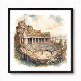 Roman Theatre Art Print