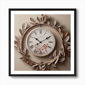 Ivy Wall Clock Art Print