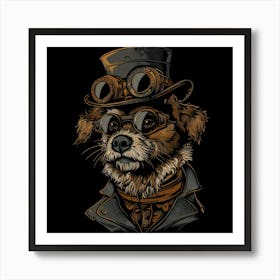 Steampunk Dog 14 Art Print