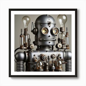 Steampunk Robot Art Print