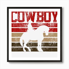 Cowboy Rodeo Horse Gift Country Art Print