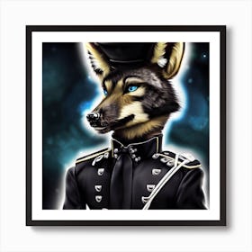 Wolf In Uniform Art Print