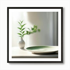 Plate On A Table Art Print