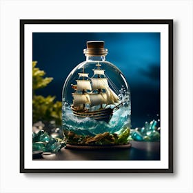 Ship In A Bottle 1 Art Print