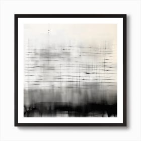 Minimalist Black and White Abstract First Discovered 1 Art Print