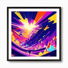 Abstract Cityscape 1 Art Print