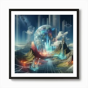 Futuristic City Art Print