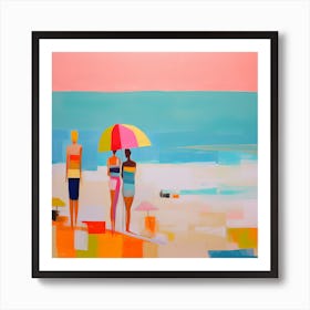 Summer Vibes Color Block Modern Beach Art 5 Art Print