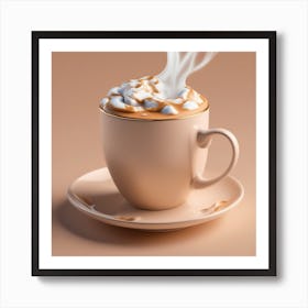 Coffee Cup With Steam Art Print