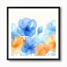 Watercolor Pansies Art Print